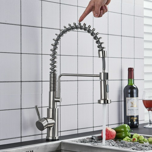 Sensor Touch Kitchen Sink Faucet Pull Down Sprayer Swivel Mixer Tap Single Lever - Picture 64 of 123