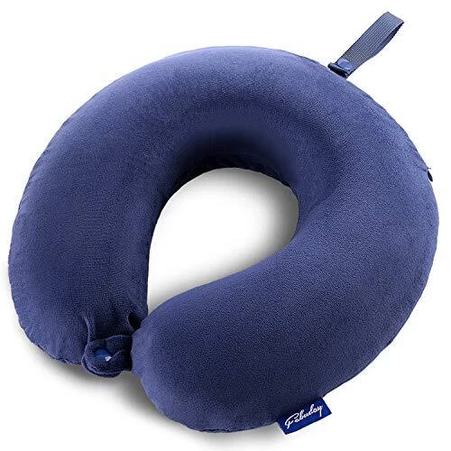 Travel Pillow Memory Foam - Head Neck Support Airplane Pillow for Blue