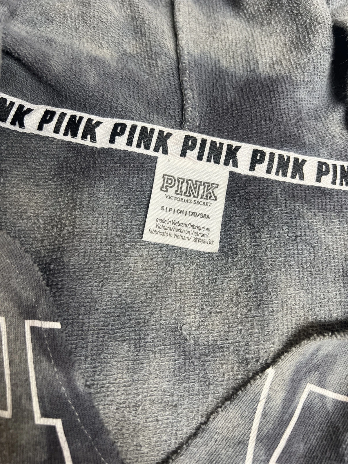 victoria-secret-vs v-neck pullover tunic tie dye hoodie
