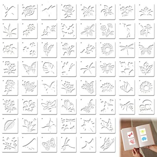 Stencil Muro Fiori Normografo Parete da Pittura 60 Pezzi Stencil per (w6G)