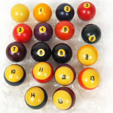 Vintage Multicolor Bakelite Poll Ball Billiard Set