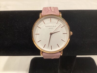 LADIES ROSEFIELD AMS/NYC WATCH W/NEW BATTERY 35MM CASE VERY GOOD CONDITION