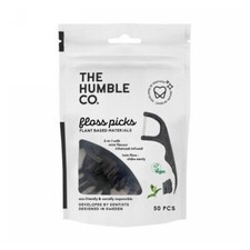 Dental Floss Picks Charcoal 50 Count By The Humble Co
