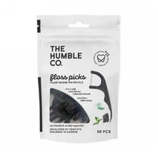 Dental Floss Picks Charcoal 50 Count By The Humble Co