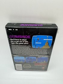 Gumshoe Nintendo NES Complete CIB 5 Screw Hang Tab Black Box Near Mint In Cello!