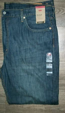 Mens LEVI'S 527 Slim Bootcut 100% Cotton  Blue Denim Jeans NWT 42x32 $70