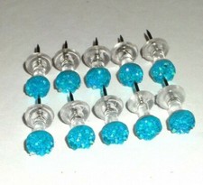 30 Turquoise Blue Push Pins Thumb Tacks Office School Supply Cork Bulletin Board