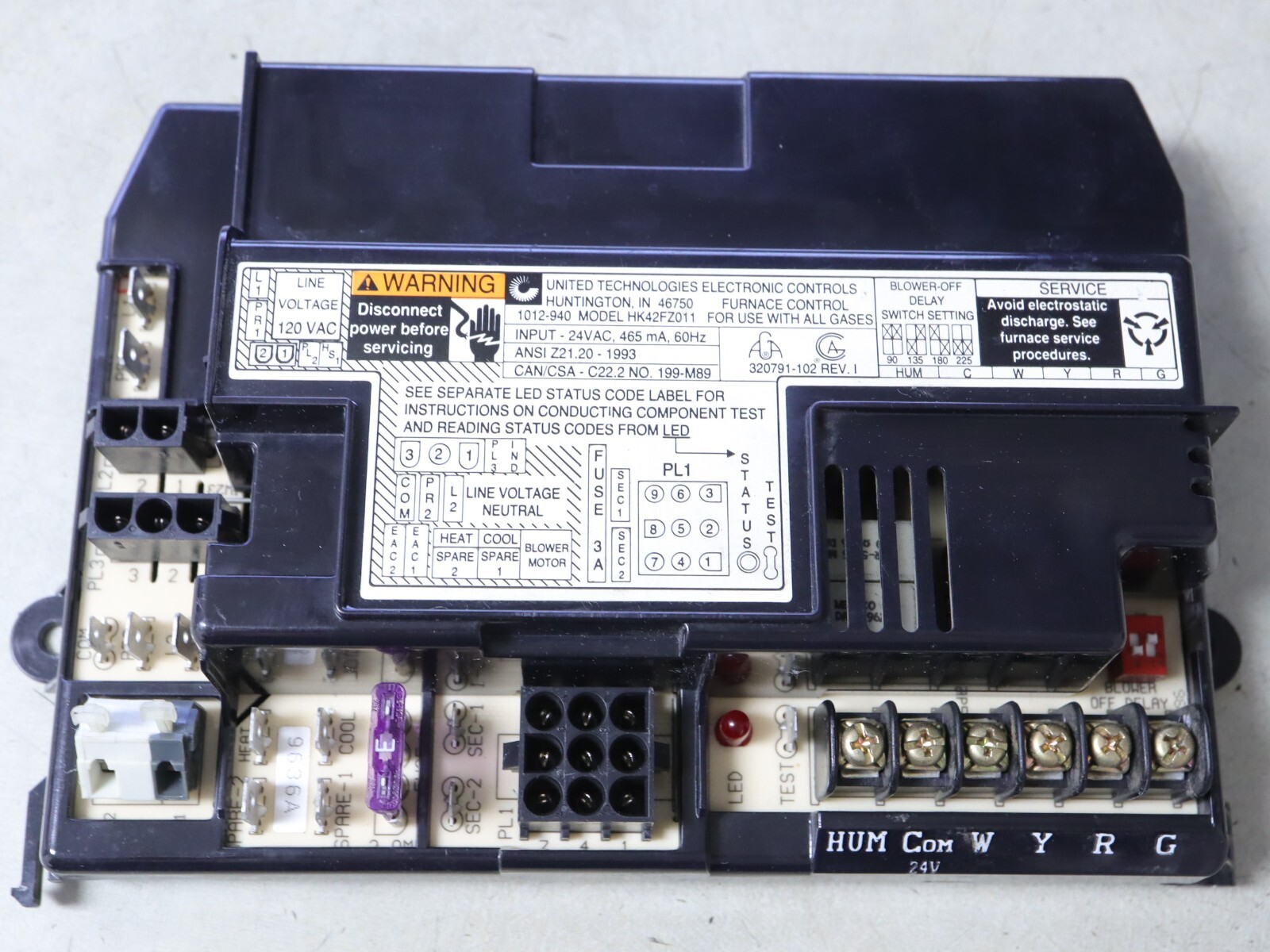 Carrier Bryant Payne HK42FZ011 Furnace Control Circuit Board 1012940
