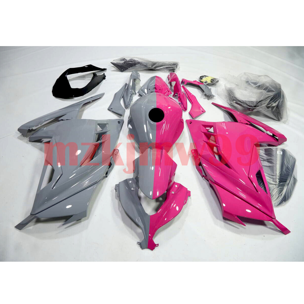 NEW Pink Gray Fairing Kit Tank Cover For Kawasaki Ninja 300 2013-2017