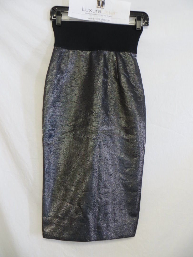 EUC Marc Jacobs high waist metallic pencil skinny toothpick skirt,  sz 0