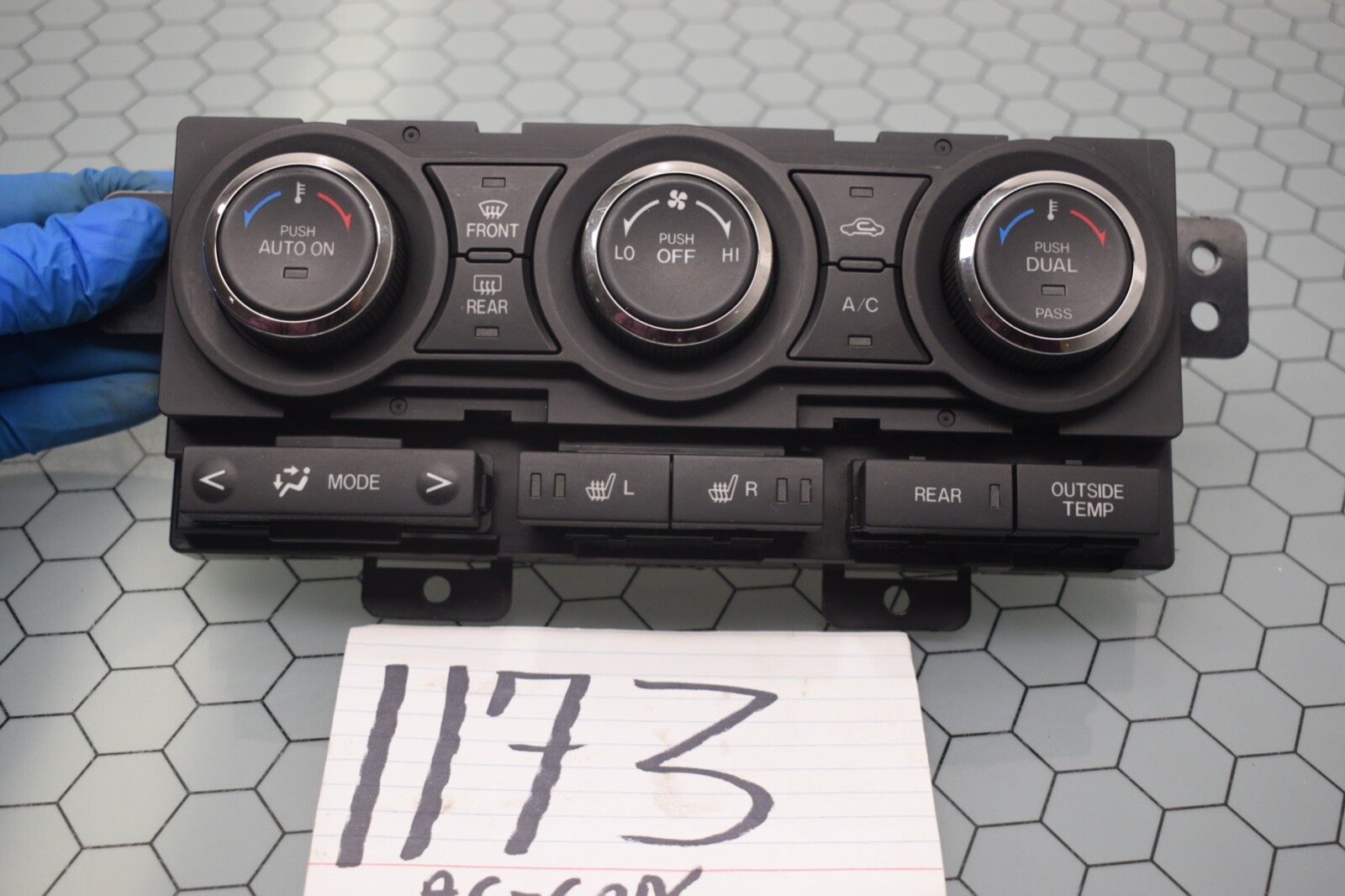 10 11 12 13 14 15 Mazda CX-9 AC and Heater Control Used Stock #1173-AC