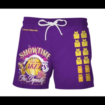 LA Lakers Showtime 16X NBA Champions Shorts