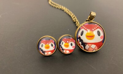 Animal Crossing New Horizons switch video Game OWL Celeste studEarrings necklace