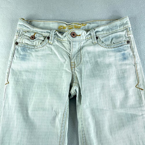 Old Navy Womens Blue Jeans Tag Size 8 (33x17.5) Low Rise Capri Embroidered - Picture 3 of 12