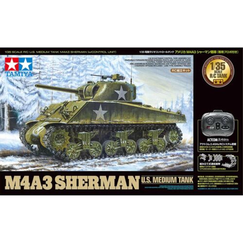 TAMIYA 1/35 RC US Medium Tank M4A3 Sherman w/Control Unit TAM48217 Other - Picture 3 of 3