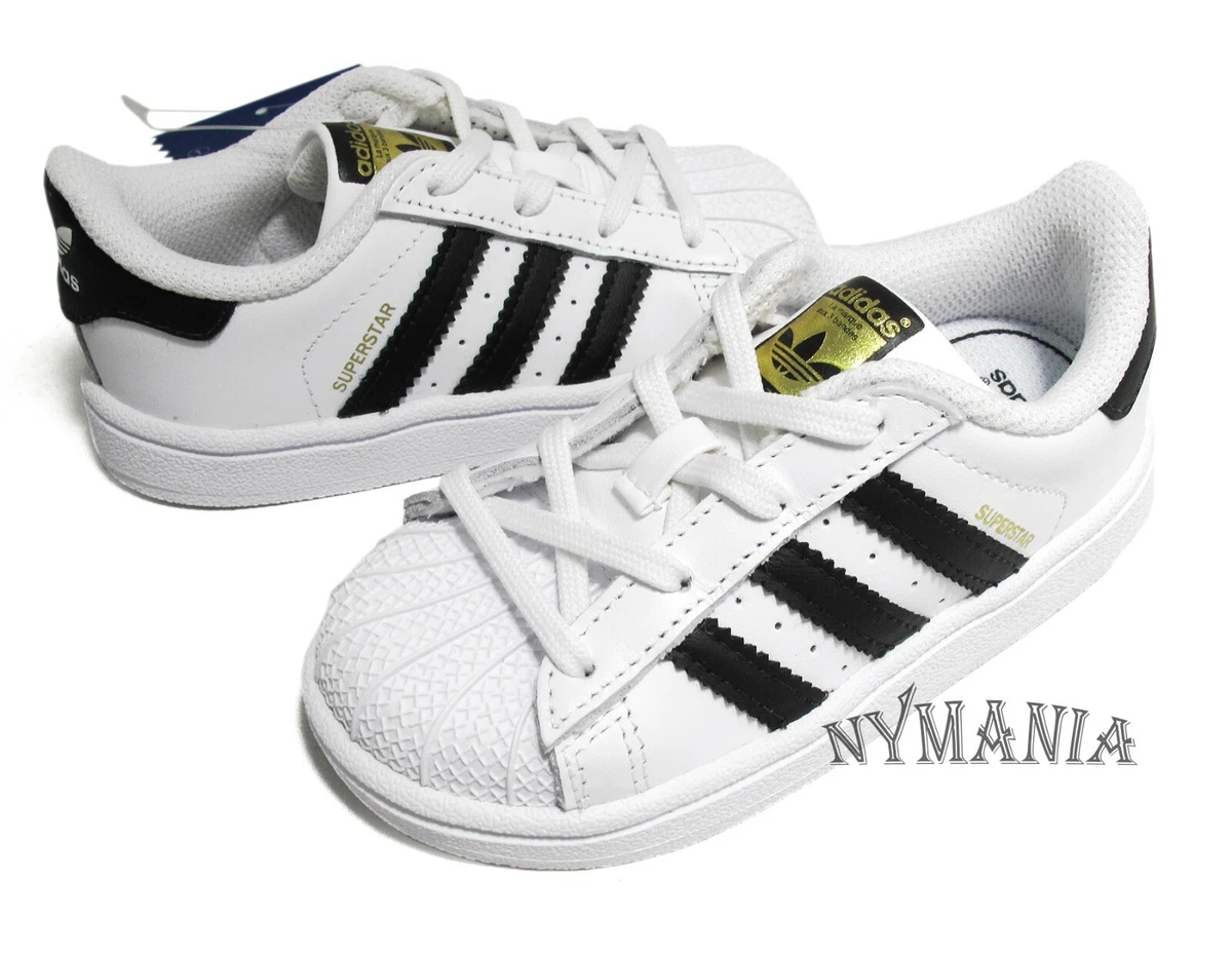 New ADIDAS Superstar Toddler Casual BB9076 White Black Size 5K 7K eBay