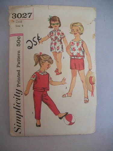 Vintage Simplicity Pattern~3027~Child's 