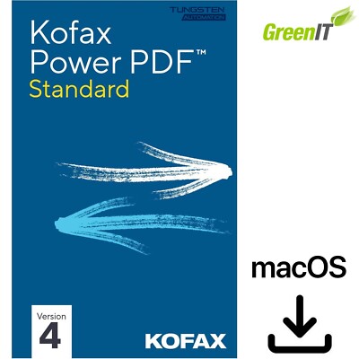 Kofax Power PDF 4.0 Standard Vollversion ML 1 User MAC 10.12 10.13 10.14 GreenIT