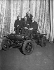 GM Auto Execs Trying out Old Oldsmobile 1933 Photo Alfred P. Sloan, President