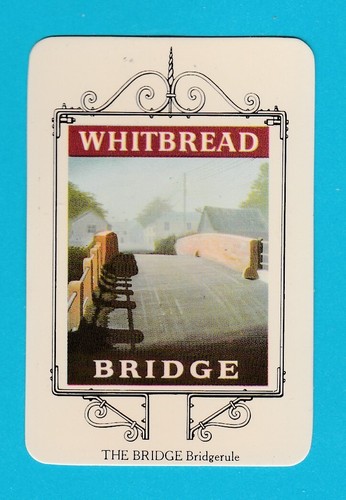 WHITBREAD INN SIGN - DEVON  &  SOMERSET - THE  BRIDGE - 1973 - Picture 1 of 2