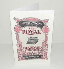 Royal Standard Typewriter Reproduction Instruction Manual  thumbnail