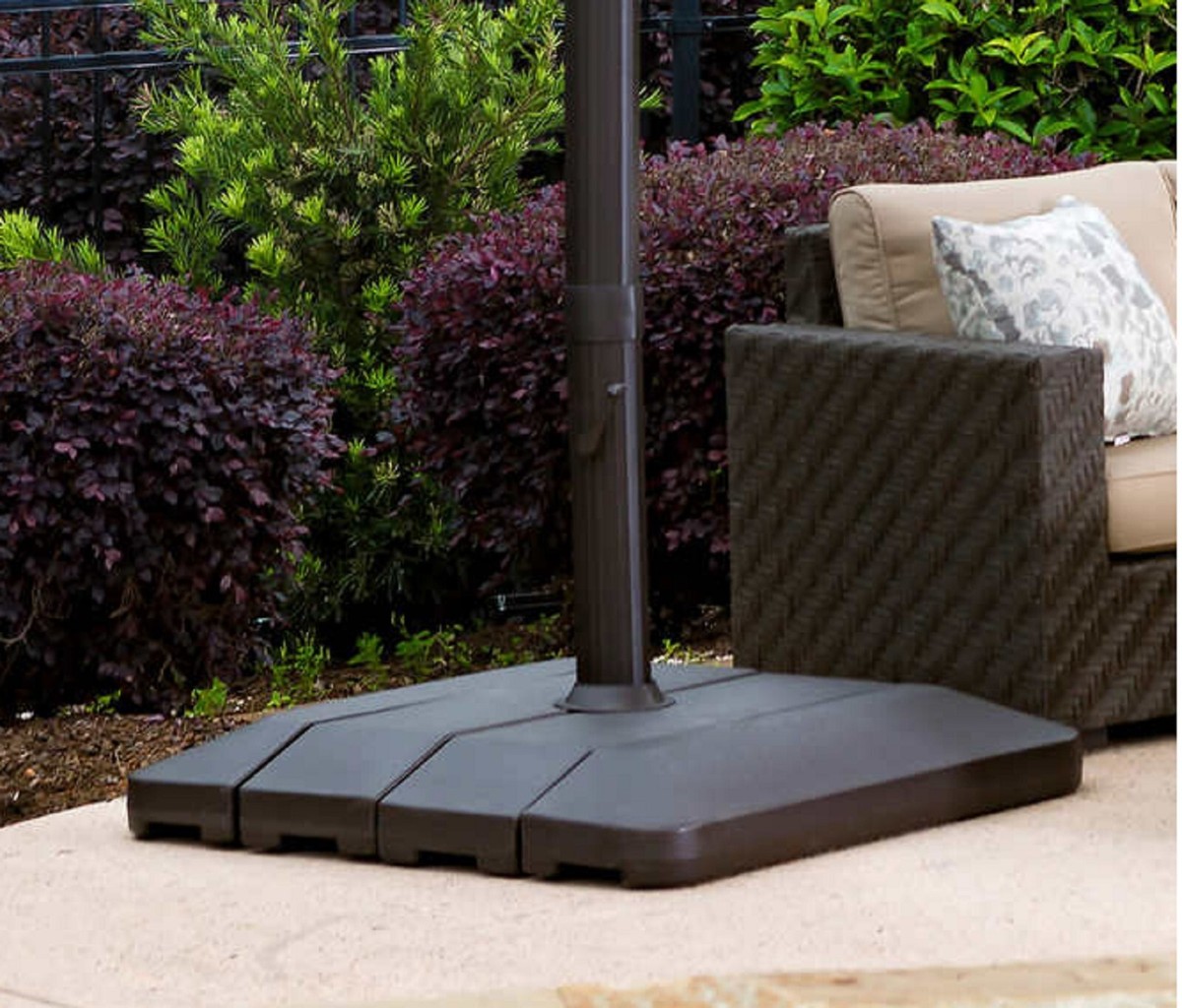 Seasons Sentry 11u0026#039; LED Solar Round Cantilever Umbrella OB | eBay