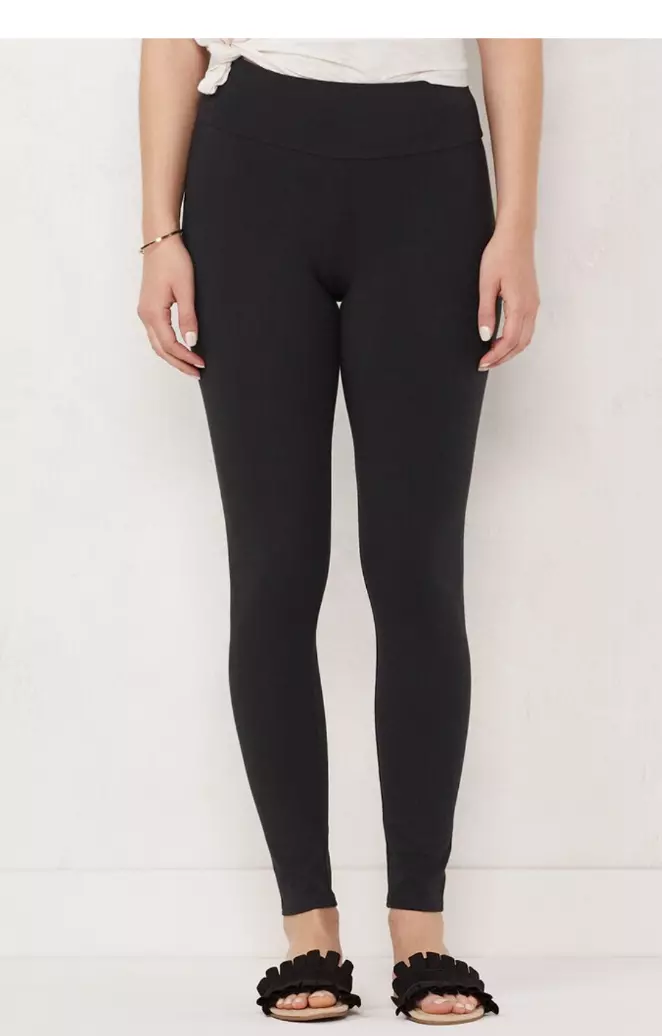 LC Lauren Conrad Solid Black Mid Rise Leggings -Womens XS, S, M , L, XL,XXL  NWT