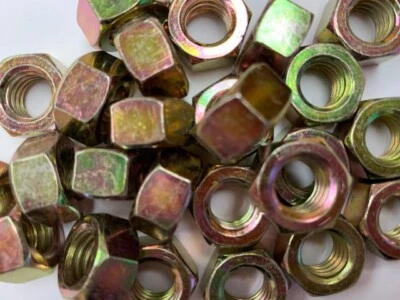 BRIGHTON 7/16-14 HEX NUT GRADE 8 YELLOW ZINC - 25 PER PACK