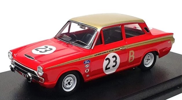 Ford Lotus Cortina Trofeu 143 Auto Miniature de Course 12H Marlboro 1966 Vintage