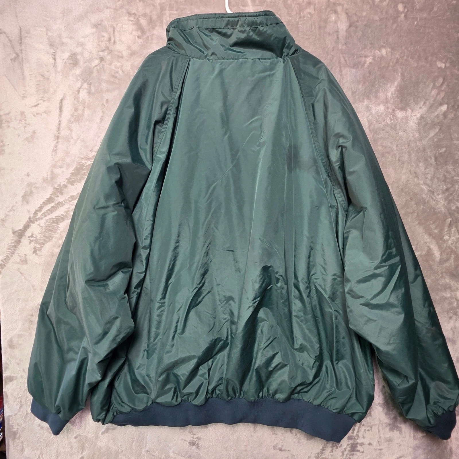 Holloway Mens 6XT Green Nylon Fleece Lined Full Zip Bomber Jacket Big & Tall - product detail image 3