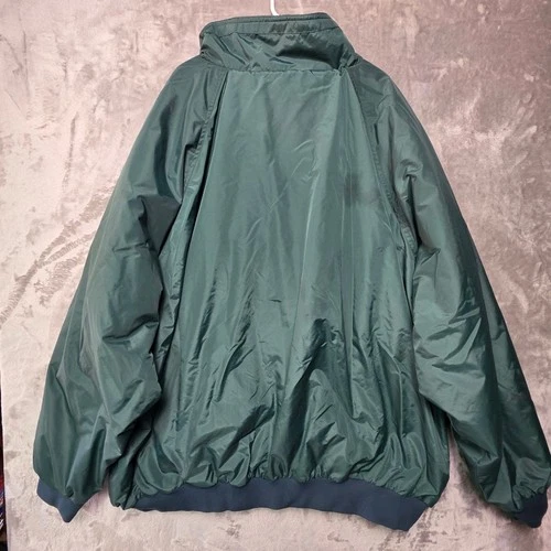 Holloway Mens 6XT Green Nylon Fleece Lined Full Zip Bomber Jacket Big & Tall image 3