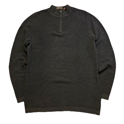 Superdry Japan Mens 1/4 Zip Jumper Sweater Pullover Wool Blend sz X-Large