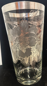 Antique American Silver Overlay Art Glass Vase 12” Art Nouveau c. 1900 Pairpoint