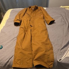 Red Kap Insulated Work Coveralls Brown Marine Twill Cotton/Poly CD32BD