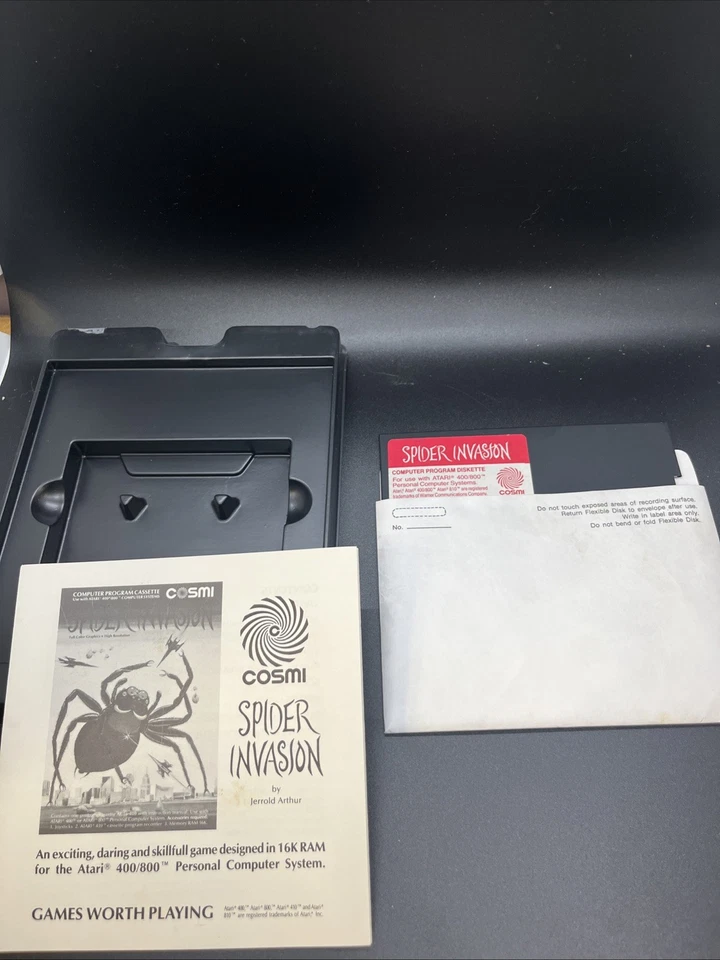 Cosmi Spider Invasion Game Atari 400, 800, Commodore Vic 20, TI 99 4/A - Image 4 of 4