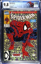 SPIDER-MAN #1 9.8 CGC Custom Label Purple Webs MCFARLANE ART POLY-BAGGED EDITION