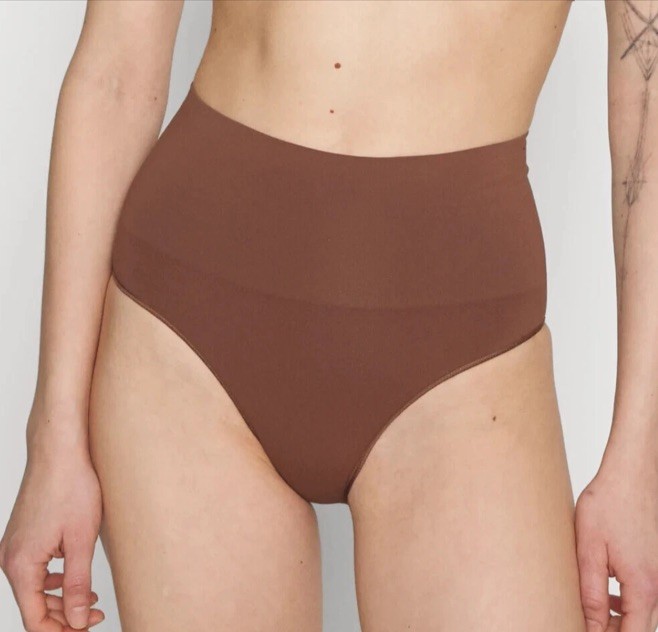 Spanx Women's Small Brown EcoCare Seamless Shaping Brief Underwear NEW