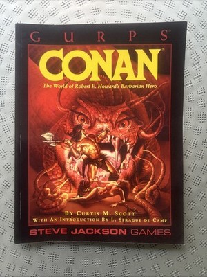 CONAN GURPS-Curtis Scott-Steve Jackson Game 1st Ed  3rd Printing-Bagged & Stored