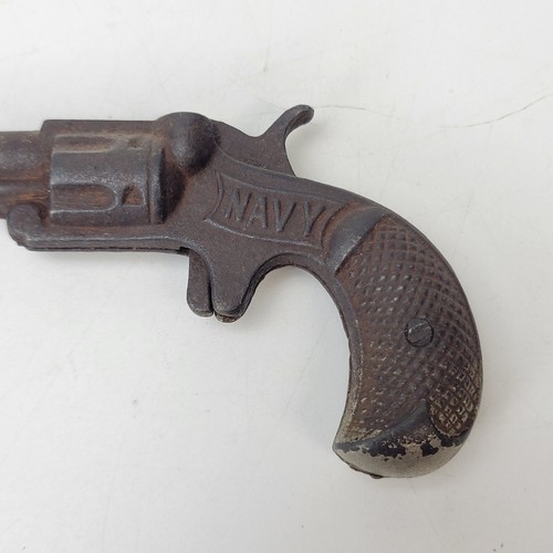 c.1910 Ideal NAVY Cast Iron Cap Gun Pistol Toy, 3 Star Rarity - Picture 3 of 13