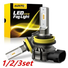1/2set AUXITO Lamp H11 H8 H9 Amber Yellow LED Fog Light DRL Bulb Bright 6000LM