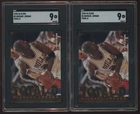1995-96 Fleer #3 of 12 Michael Jordan Total D SP subset (2) card lot both SGC 9