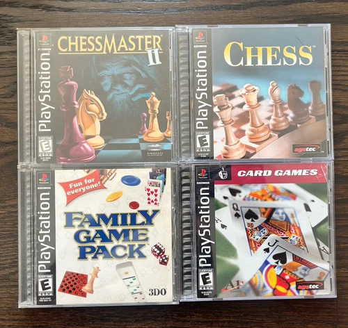 Lot Of 4 Playstation Games- Chess Master II Card Casino Family Pack PS1