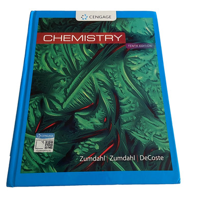 Chemistry Tenth Edition Hardcover 2018 Cengage Zumdahl DeCoste