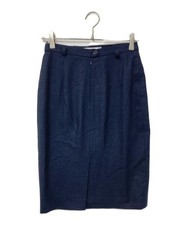 MaxMara          wool cashmere skirt navy