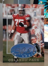 1997 ORLANDO PACE SCORE BOARD FACSIMILE AUTO #40 ROOKIE OHIO STATE BUCKEYES