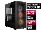 AMD Ryzen 7 7800X3D, 64GB DDR5, 2TB NVMe SSD, W11,WiFi, RGB, RTX Ready Gaming PC