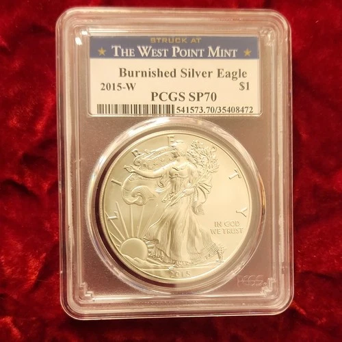 U.S. Mint 2015 American Eagle Burnished Silver 1 oz PCGS SP70