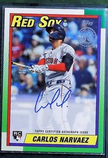 2025 Topps Update Carlos Narvaez 1990 On Card Rookie Auto #90B2-CN Red Sox