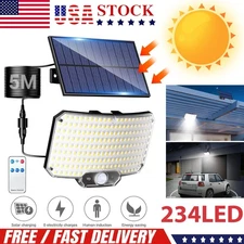 234 LED Solar Motion Sensor Wall Light Indoor Outdoor Garden Security Flood Lamp
