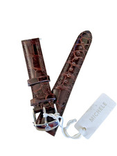 MICHELE SADDLE BROWN Alligator Watch Strap - MS18AA010200 DECO, SEREIN , SIDNEY
